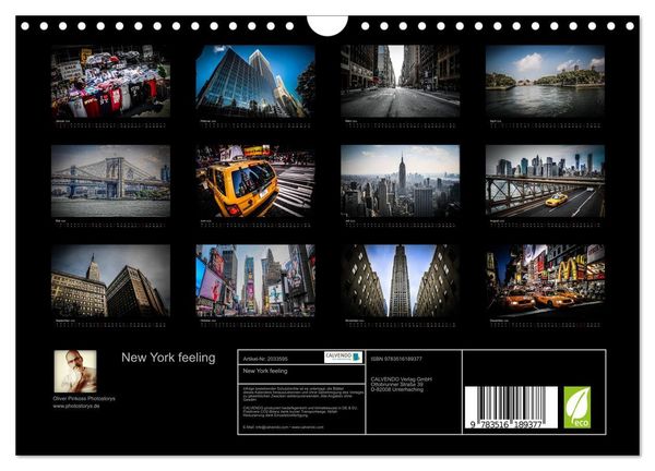 Produktbild: New York feeling (Wandkalender 2026 DIN A4 quer), CALVENDO Monatskalender
