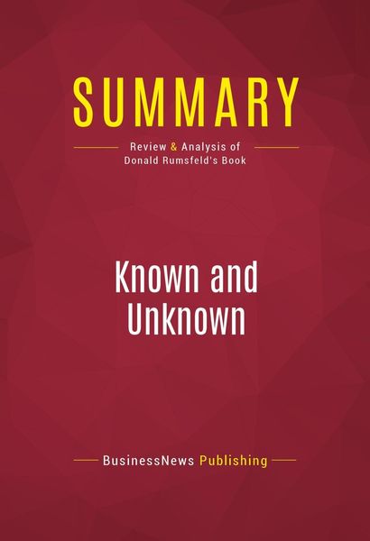 Produktbild: Summary: Known and Unknown