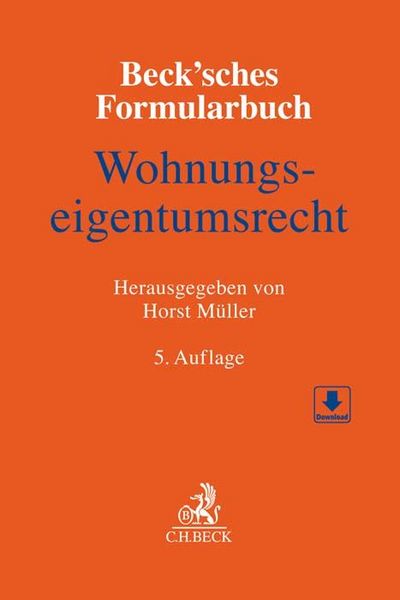 Produktbild: Beck'sches Formularbuch Wohnungseigentumsrecht