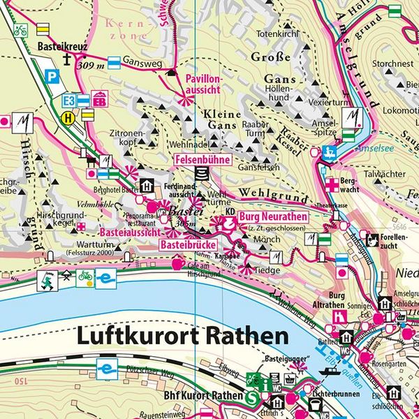Produktbild: Vordere S&auml;chsische Schweiz Stadt Wehlen, Kurort Rathen, Hohnstein, K&ouml;nigsten, Gohrisch