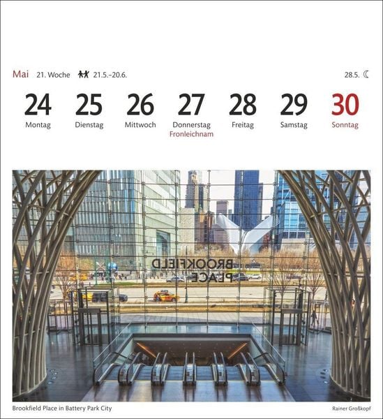 Produktbild: New York Sehnsuchtskalender 2027 - Wochenkalender mit 53 Postkarten