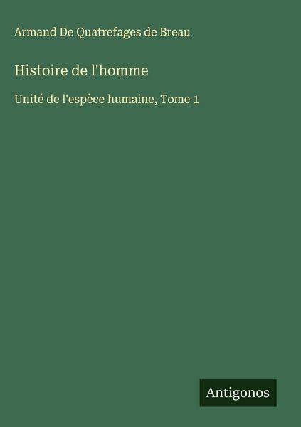 Produktbild: Histoire de l'homme