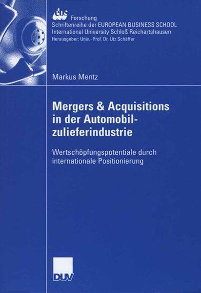 Produktbild: Mergers & Acquisitions in der Automobilzulieferindustrie