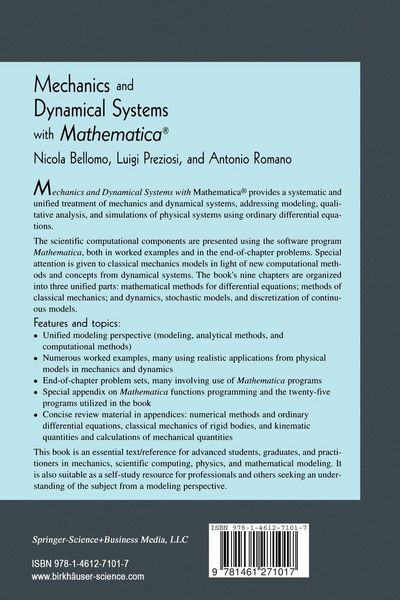 Produktbild: Mechanics and Dynamical Systems with Mathematica&reg;