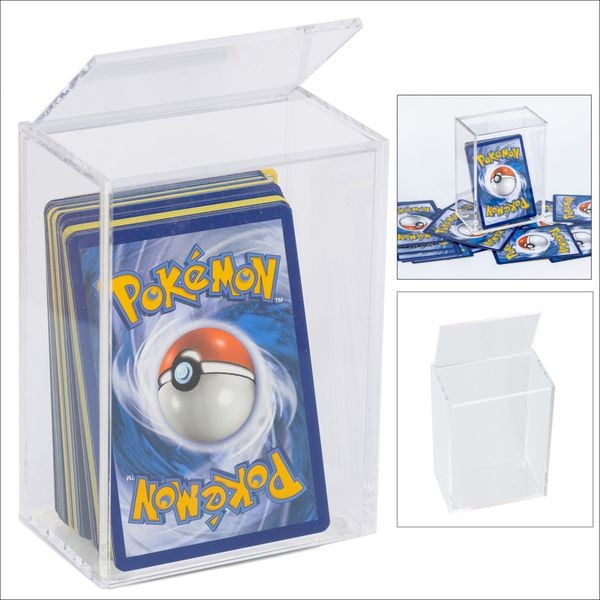 Sammelbox aus hochwertigem Acryl für Sammelkarten, Sportkarten, Pokemon  etc. mit Deckel zum Klappen online bestellen
