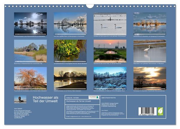 Produktbild: Hochwasser als Teil der Umwelt (Wandkalender 2026 DIN A3 quer), CALVENDO Monatskalender