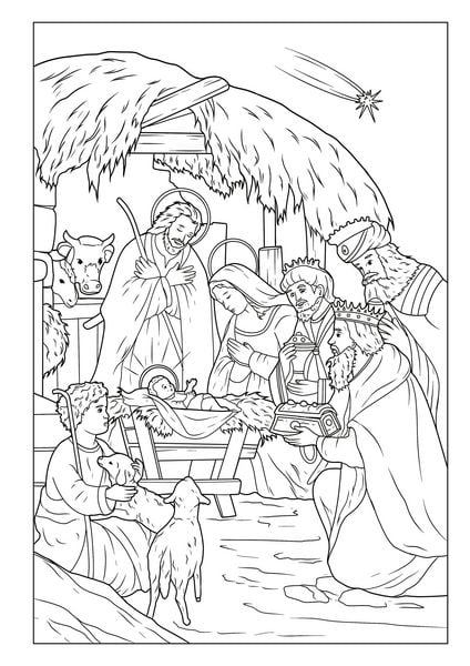 Produktbild: Malbuch Weihnachten f&uuml;r die ganze Familie mit 50 festlichen Ausmalbildern