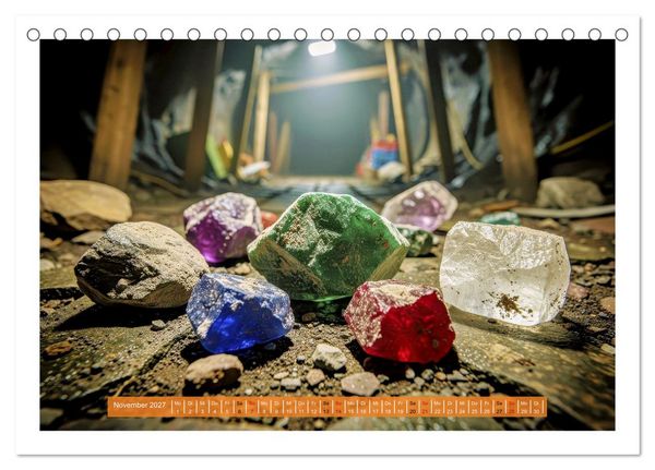 Produktbild: Edelsteine und Kristalle - Makro (Tischkalender 2027 DIN A5 quer), CALVENDO Monatskalender