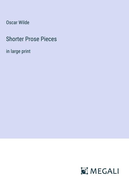 Produktbild: Shorter Prose Pieces