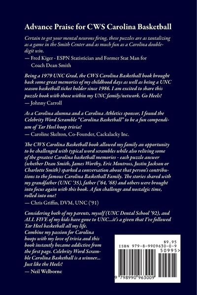 Produktbild: Celebrity Word Scramble Famous Names in Carolina Basketball
