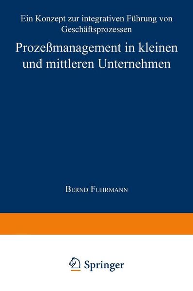 Produktbild: Proze&szlig;management in kleinen und mittleren Unternehmen