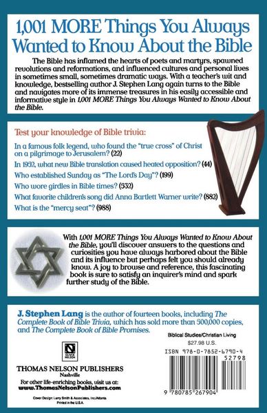 Produktbild: The 1,001 More Things You Always Wanted to Know about the Bible
