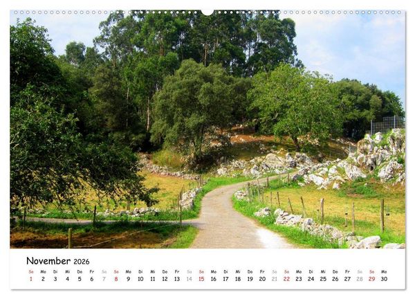 Produktbild: Camino del norte - K&uuml;stenweg (Wandkalender 2026 DIN A2 quer), CALVENDO Monatskalender