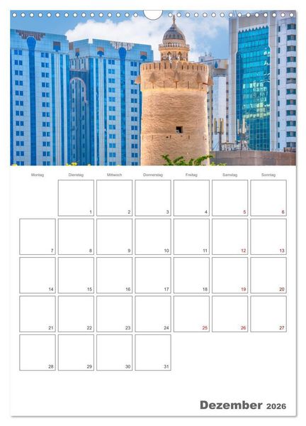 Produktbild: Abu Dhabi - Reiseplaner (Wandkalender 2026 DIN A3 hoch), CALVENDO Monatskalender