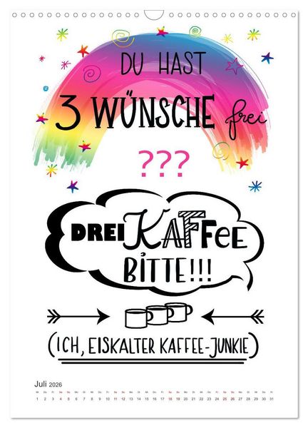 Produktbild: Kaffee liebt dich (Wandkalender 2026 DIN A3 hoch), CALVENDO Monatskalender
