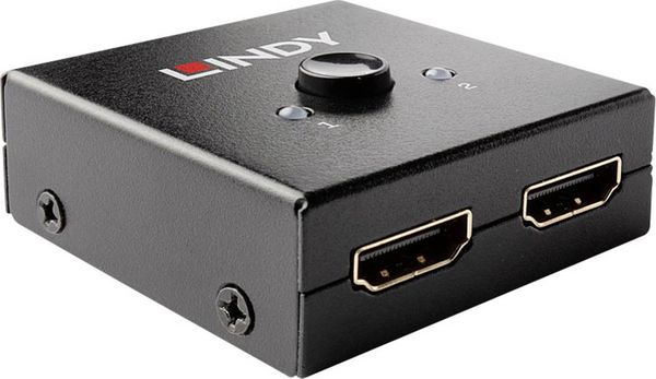 Produktbild: LINDY 2 Port HDMI 18G Bidirektionaler Switch 2 Port HDMI-Switch 3840 x 2160 Pixel