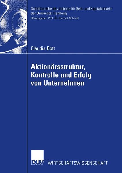 Produktbild: Aktion&auml;rsstruktur, Kontrolle und Erfolg von Unternehmen