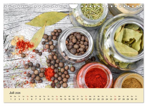 Produktbild: Aromatische Gew&uuml;rze. Die himmlischen Kostbarkeiten aus aller Welt (Wandkalender 2026 DIN A4 quer), CALVENDO Monatskalender