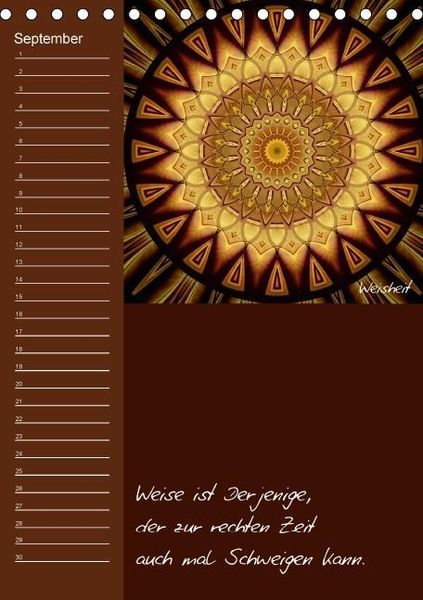 Produktbild: Mandala - Spiegel der Seele / immerw&auml;hrender Geburtstagskalender (Tischkalender immerw&auml;hrend DIN A5 hoch)