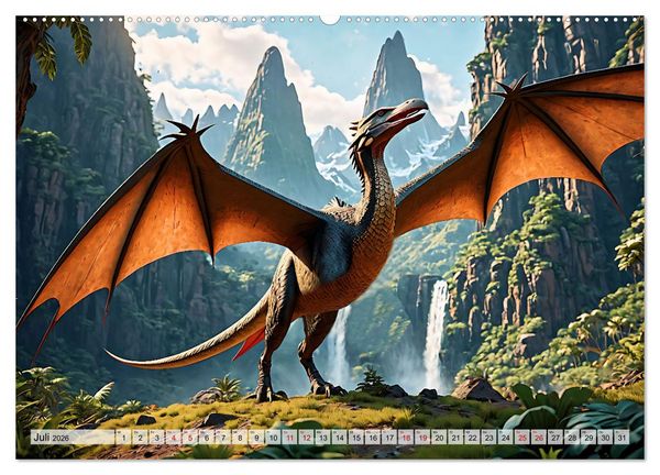 Produktbild: Dinosaurier - die Welt der Urzeitgiganten (Wandkalender 2026 DIN A2 quer), CALVENDO Monatskalender