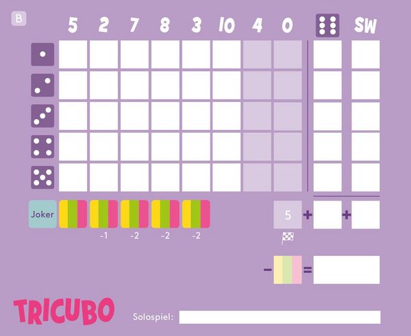 Produktbild: W&uuml;rfelspiel: Tricubo &ndash; W&auml;hle deinen W&uuml;rfel!
