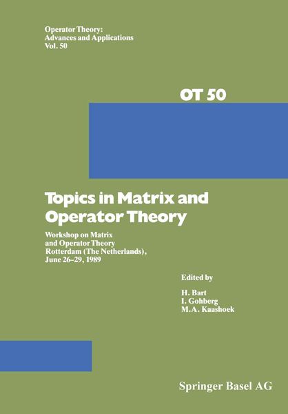 Produktbild: Topics in Matrix and Operator Theory