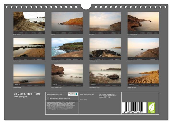 Produktbild: Le Cap d'Agde - Terre volcanique (Calendrier mural 2026 DIN A4 vertical), CALVENDO calendrier mensuel