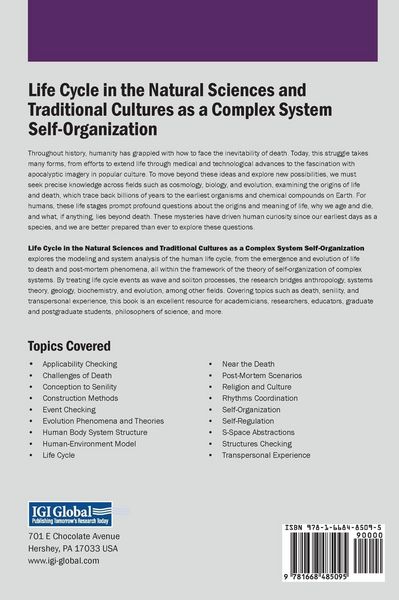 Produktbild: Life Cycle in the Natural Sciences and Traditional Cultures as a Complex System Self-Organization