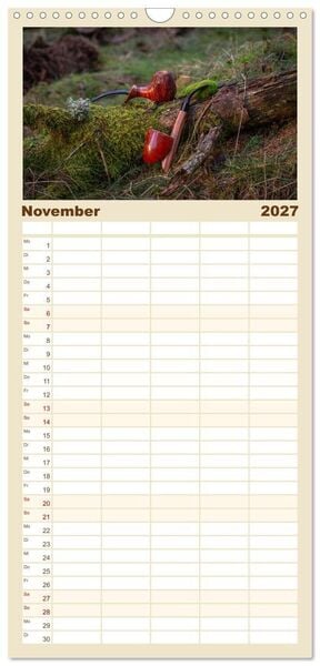 Produktbild: Familienplaner 2027 - Tabakpfeifenkunst mit 5 Spalten (Wandkalender, 21 x 45 cm) CALVENDO