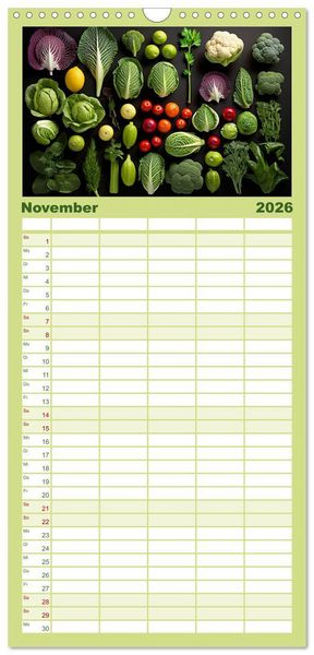 Produktbild: Familienplaner 2026 - Ordentlich Frutarisch mit 5 Spalten (Wandkalender, 21 x 45 cm) CALVENDO