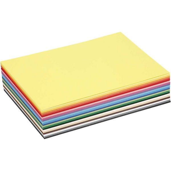 Produktbild: Creativ Company Farbkarton, A5, Blatt 148x210 mm, 180 g, sortierte Farben, 300 Blatt sortiert
