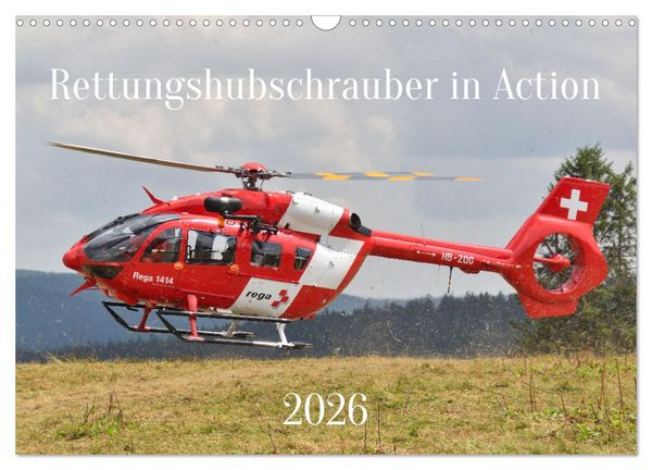 Produktbild: Rettungshubschrauber in Action (Wandkalender 2026 DIN A3 quer), CALVENDO Monatskalender