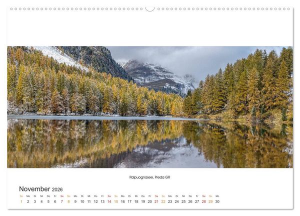 Produktbild: Bergseen Schweiz von Urs M&uuml;hlich (Wandkalender 2026 DIN A2 quer), CALVENDO Monatskalender