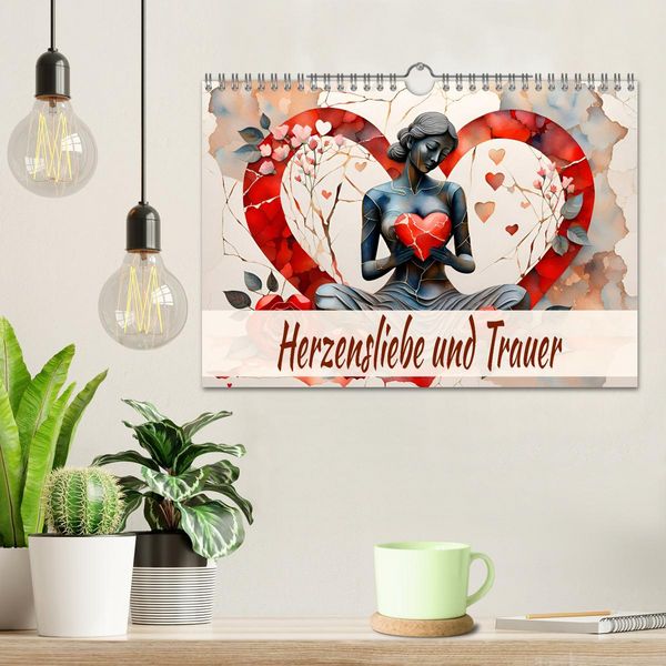 Produktbild: Herzensliebe und Trauer (Wandkalender 2026 DIN A4 quer), CALVENDO Monatskalender