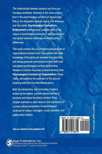 Produktbild: Psychological Contracts in Employment