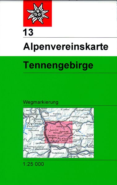 DAV Alpenvereinskarte 13 Tennengebirge 1 : 25 000