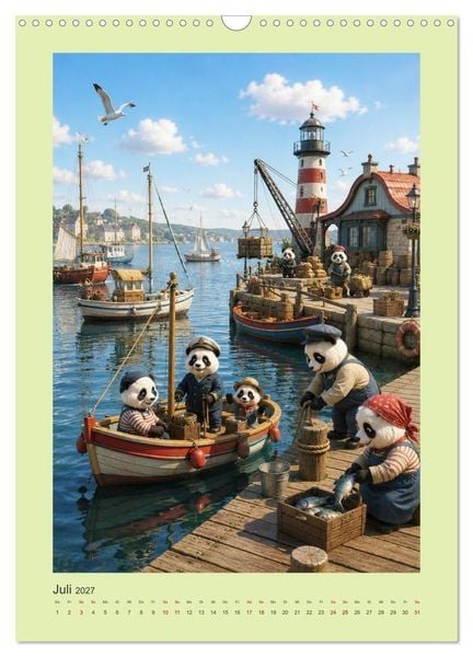 Produktbild: Die geheime Stadt der Pandas (Wandkalender 2027 DIN A3 hoch), CALVENDO Monatskalender