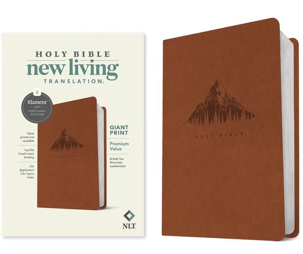 Produktbild: NLT Giant Print Premium Value Bible, Filament Enabled (Leatherlike, British Tan Mountain)