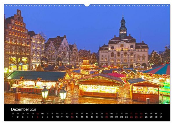 Produktbild: Hansestadt L&uuml;neburg und L&uuml;neburger Heide (hochwertiger Premium Wandkalender 2026 DIN A2 quer), Kunstdruck in Hochglanz