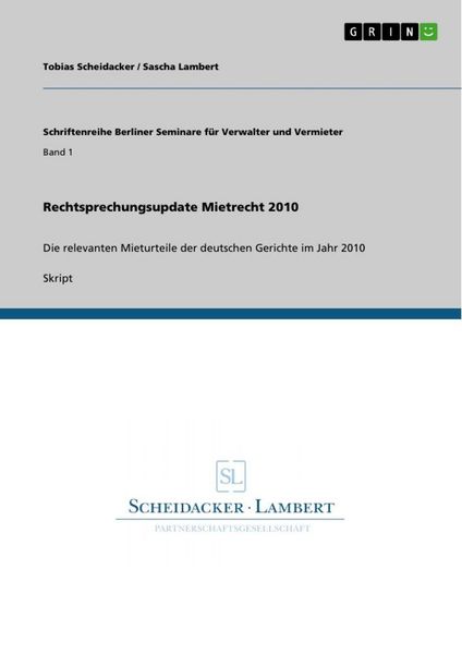Produktbild: Rechtsprechungsupdate Mietrecht 2010