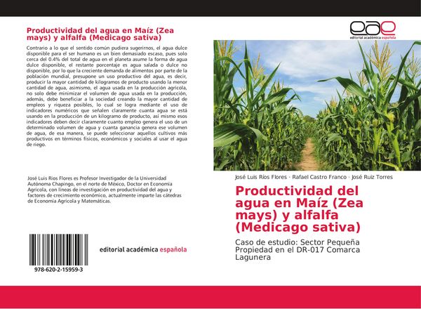 Produktbild: Productividad del agua en Ma&iacute;z (Zea mays) y alfalfa (Medicago sativa)