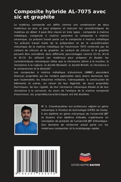 Produktbild: Composite hybride AL-7075 avec sic et graphite