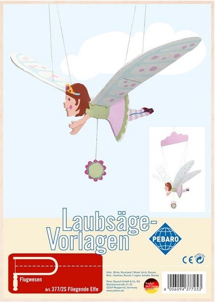 Produktbild: PEBARO 377/2S - Laubs&auml;gevorlage Mobile Fliegende Elfe, 2 Platten, Gr&ouml;&szlig;e DIN A4