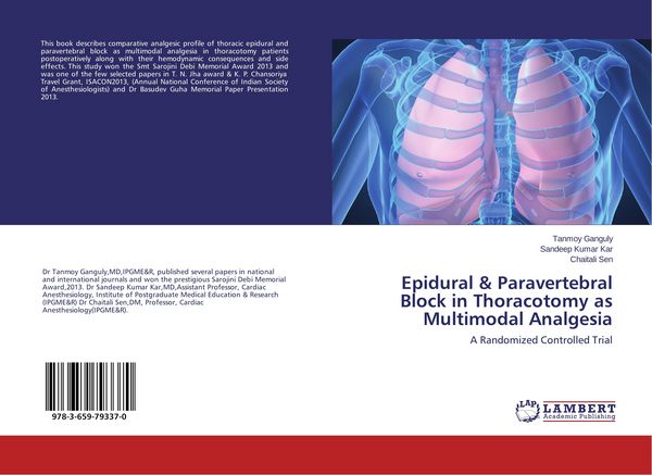 Produktbild: Epidural & Paravertebral Block in Thoracotomy as Multimodal Analgesia