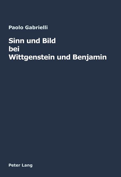 Sinn und Bild bei Wittgenstein und Benjamin, Taschenbuch von Paolo Gabrielli, Peter Lang AG, Internationaler Verlag der Wissenschaften, 9783039100941