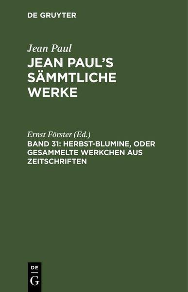 Produktbild: Herbst-Blumine, oder Gesammelte Werkchen aus Zeitschriften