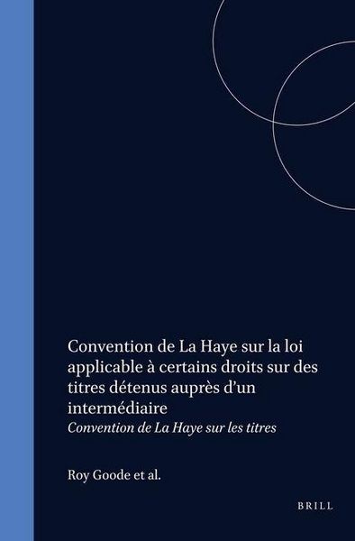 Produktbild: Convention de la Haye Sur Les Titres
