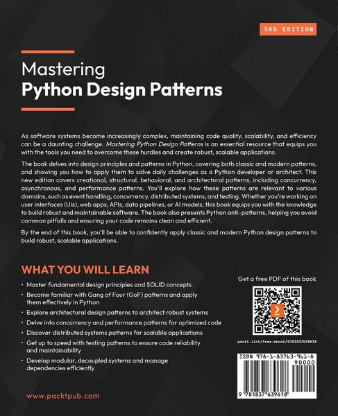 Produktbild: Mastering Python Design Patterns - Third Edition