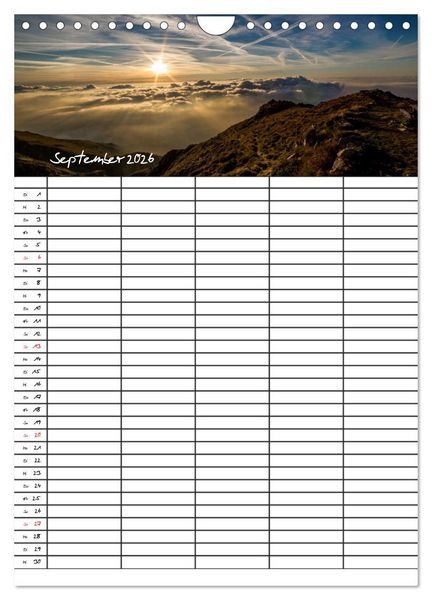Produktbild: Dein Berge Kalender (Wandkalender 2026 DIN A4 hoch), CALVENDO Monatskalender