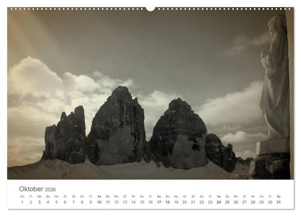 Produktbild: Drei Zinnen - S&uuml;dtirols Wahrzeichen (hochwertiger Premium Wandkalender 2026 DIN A2 quer), Kunstdruck in Hochglanz